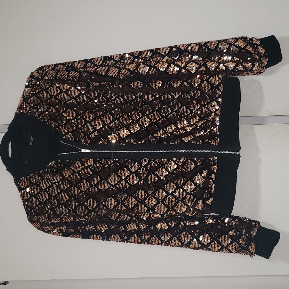Sparkling Gold Sequence Jacket - image 1